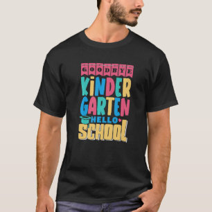Camiseta Adeus Jardim de Infância Alô Escola Primeiro Grau