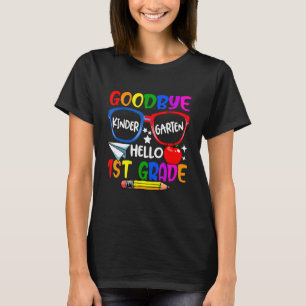 Camiseta Adeus Jardim de Infância Bem-vindo Primeiro Dia Ol