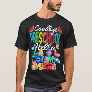 Camiseta Adeus Jardim de Infância Olá Verão Gnomos Praia Pr