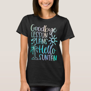 Camiseta Adeus Planos de Lição Olá Escola de Professores Su