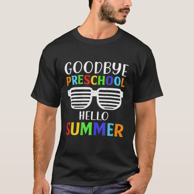 Camiseta Adeus pré-escola Olá Escola de Verão S (Frente)