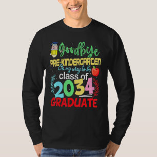 Camiseta Adeus pré-escola Olá Kindergarten Prek Graduati
