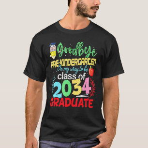 Camiseta Adeus pré-escola Olá Kindergarten Prek Graduati