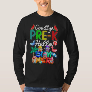 Camiseta Adeus Pré K Alô Summer Gnomos Beach