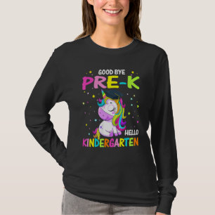 Camiseta Adeus Pre K Olá Jardim de Infância Magia Unicórnio