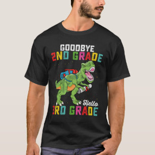 Camiseta Adeus segundo Grau Alô 3º Grau T Rex Dinossauro