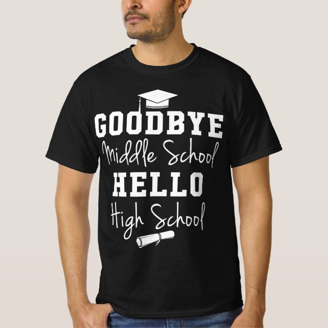 Camiseta Adeus Segundo grau de Alô da Escola Média - Gradua (Frente)