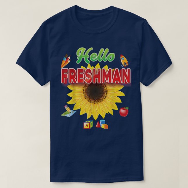Camiseta Adeus Summer Olá Freshman Sunflower Volta Para Sc (Frente do Design)