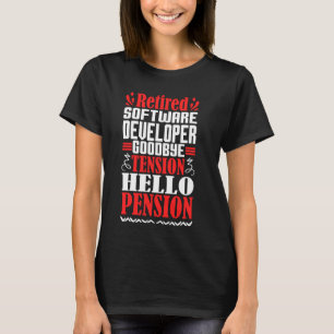 Camiseta Adeus Tensão Alô Pensão aposentada Software Dev
