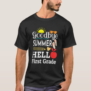 Camiseta Adeus Verão Alô 1rua Grau Primeiro Dia De Volta A