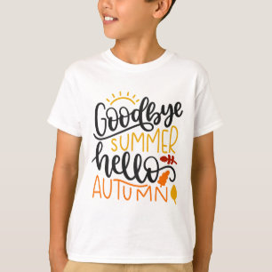 Camiseta Adeus Verão Alô outono outono outono Outono Thanks