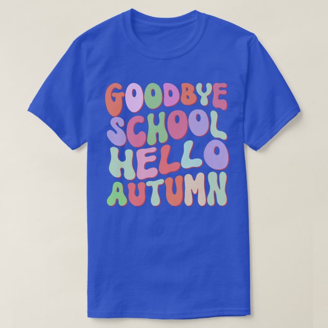 Camiseta Adeus Verão Boas-vindas Autumn Maple Flamingo Leaf (Frente do Design)