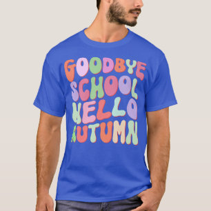 Camiseta Adeus Verão Boas-vindas Autumn Maple Flamingo Leaf