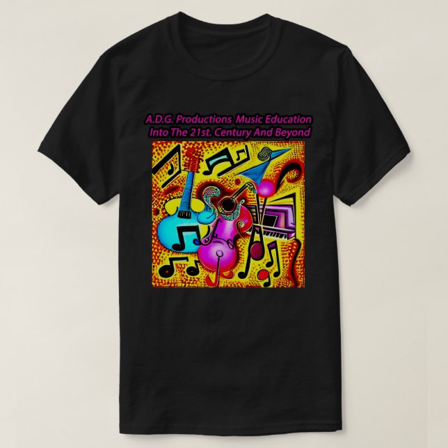 Camiseta ADG Productions merchandise musical funky groove (Frente do Design)