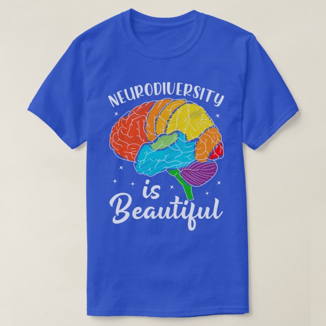 Camiseta ADHD Autismo Sensibilização A Neurodiversidade é B (Frente do Design)