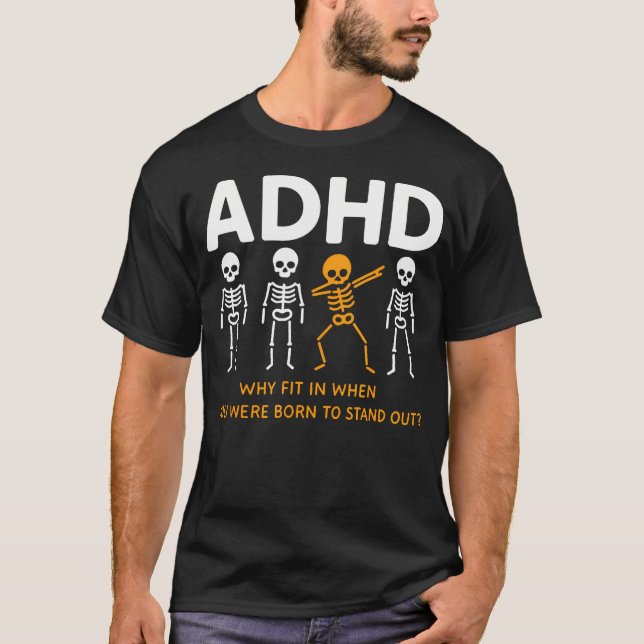 Camiseta Adhd Awareness Neurodiversity Dab Adhd Awareness M (Frente)