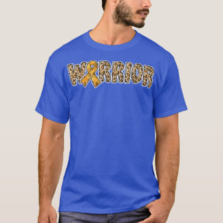 Camiseta ADHD Awareness Warrior Orange Ribbon Leopard Print