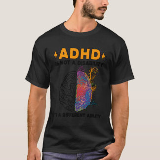 Camiseta Adhd Awarness Mês Orgulhoso Adhd Warrior Adhd Supp