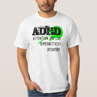 Camiseta ADHD, desordem da hiperactividade do deficit de