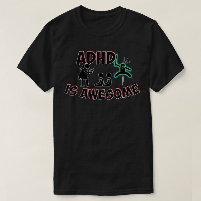 Camiseta Adhd é muito verde (Frente do Design)