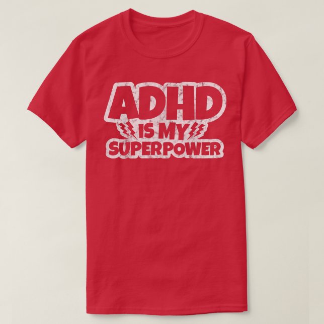 Camiseta ADHD é o meu super poder 22 (Frente do Design)