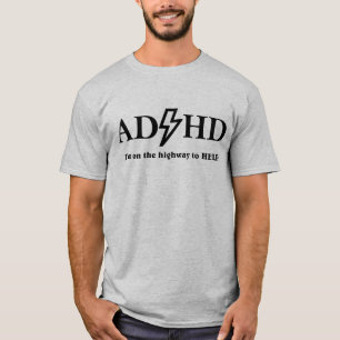 Camiseta ADHD e Rock.