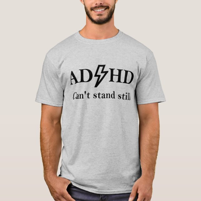 Camiseta ADHD e Rock. (Frente)