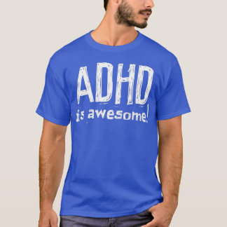 Camiseta ADHD é um texto branco incrível 2021, presente eng