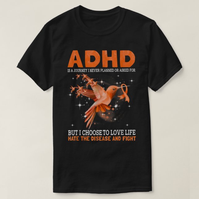 Camiseta ADHD É Uma Viagem Que Nunca Planejei Ou Pedi Para  (Frente do Design)