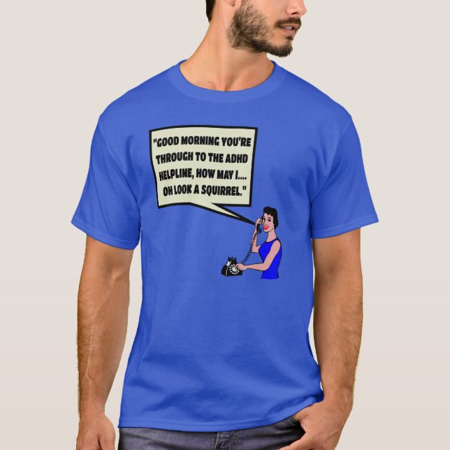Camiseta ADHD engraçado (Frente)
