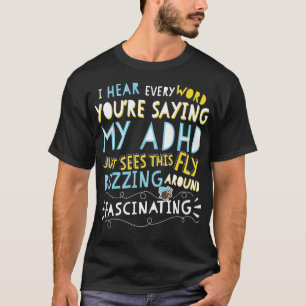 Camiseta Adhd Fascinante Sensibilização Engraçada