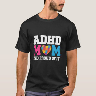 Camiseta ADHD Mãe Sensibilização Fita de Fita Neurodiver da