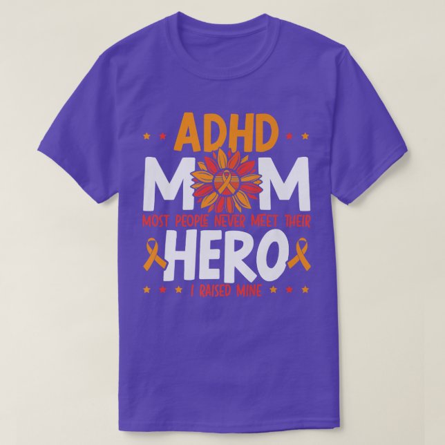 Camiseta ADHD Mãe Sensibilização para o ADHD Embarque a Neu (Frente do Design)