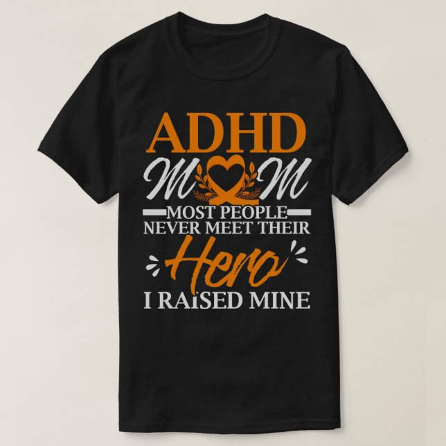 Camiseta ADHD Mãe Sensibilização para o ADHD Empreenda a Ne (Frente do Design)