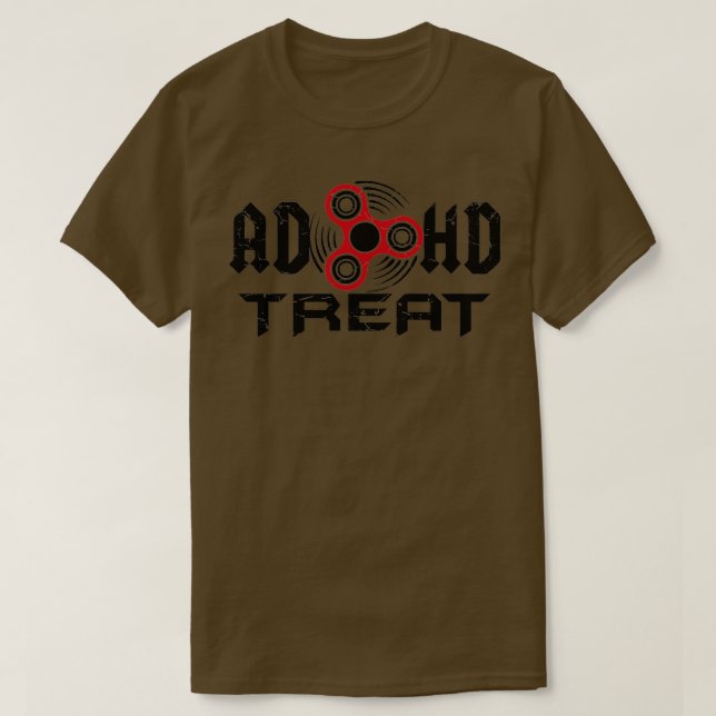 Camiseta ADHD Tratar a Consciência do Espinador do Fidget p (Frente do Design)