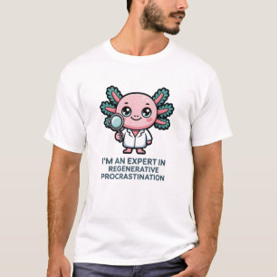 Camiseta Adiar Regenerativo Axolote Engraçado Trocadilho