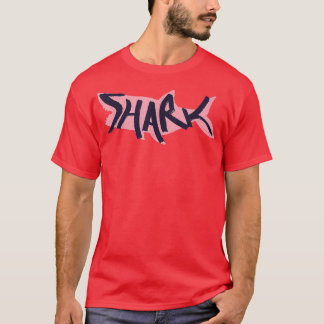 Camiseta Adição de tubarão na silhueta de tubarão