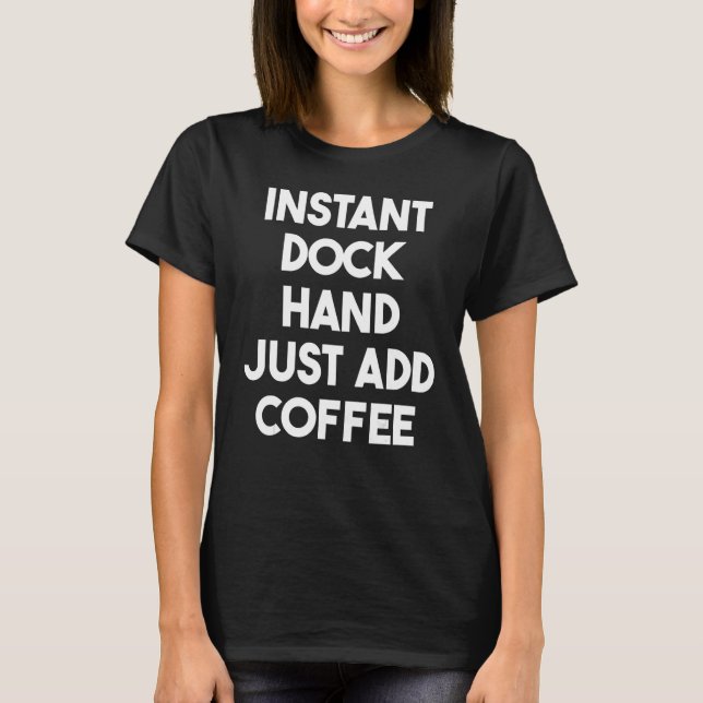 Camiseta Adição instantânea de café à mão (Frente)