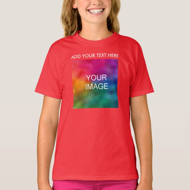 Camiseta Adicionar a Foto de Texto Foto Personalizada Model (Frente)