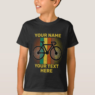 Camiseta Adicionar Bicicleta de Texto de Alteração de Nome
