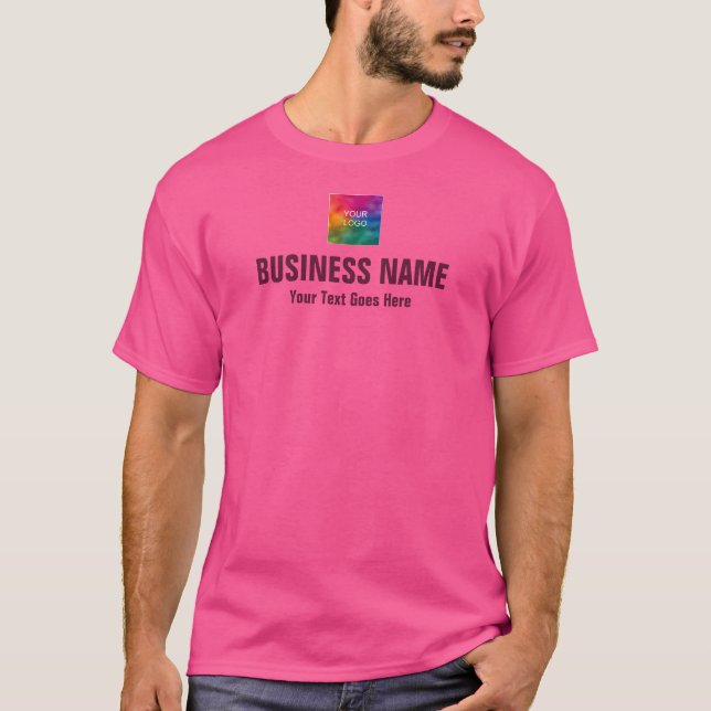 Camiseta Adicionar Enviar Logotipos da Empresa Comercial Mo (Frente)