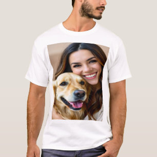 Camiseta Adicionar Foto de Retriever Dourado Personalizar