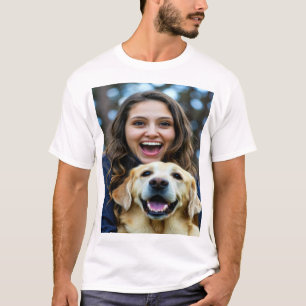 Camiseta Adicionar Foto Personalizada do Labrador Retriever