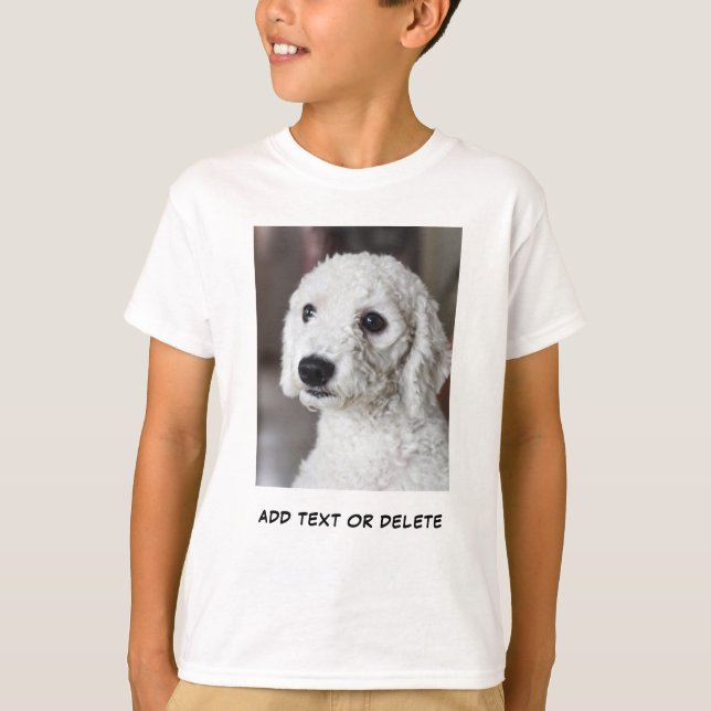 Camiseta Adicionar Imagens Fotográficas e Kids de Texto (Frente)