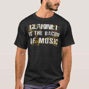 Camiseta Adicionar Jazz Flavor com Clarinet é Bacon de Musi