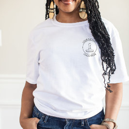 Camiseta Adicionar logotipo Código QR Promocional Funcionar