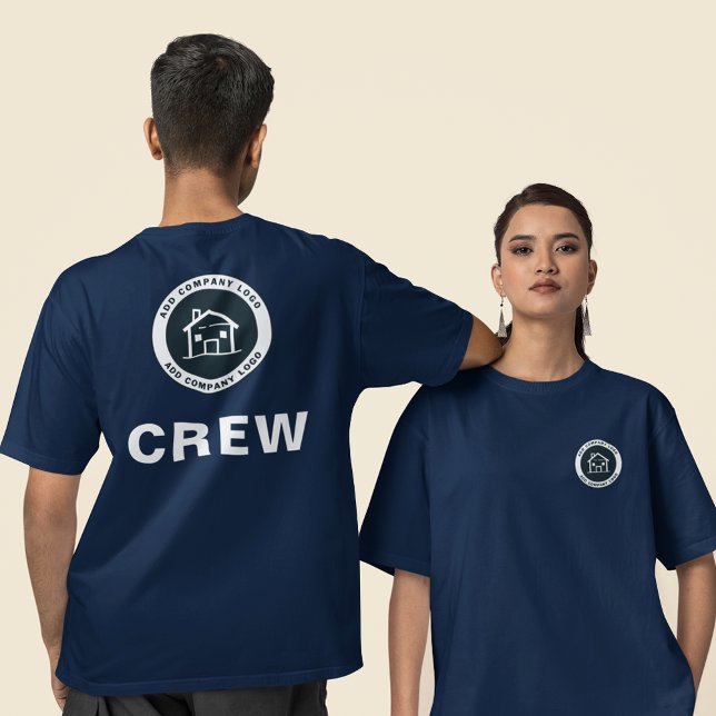 Camiseta Adicionar logotipo de negócios Agente imobiliário (Business Logo Corporate Events Branded Matching T-Shirt)