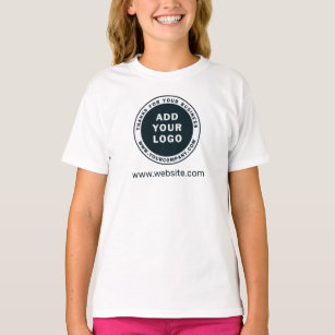 Camiseta Adicionar logotipo de negócios Site personalizado 
