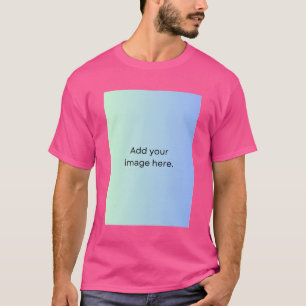 Camiseta Adicionar Modelo de Foto com Imagem Básica Dupla F