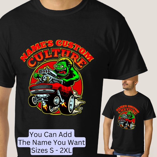 Camiseta Adicionar NOME à Cultura Personalizada Carro de Mú (Criador carregado)